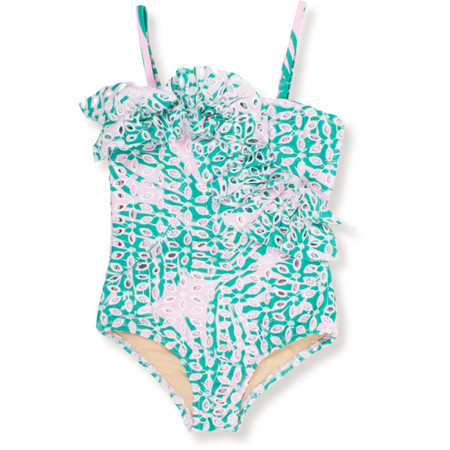 Botanical Eyelet One Piece w/ Ruffle Girls 6m-10 | Shade Critters