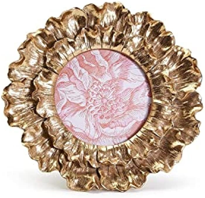 Two's Company Fleur D'Or 4" x 4" Golden Flower Photo Frame | Amazon (US)