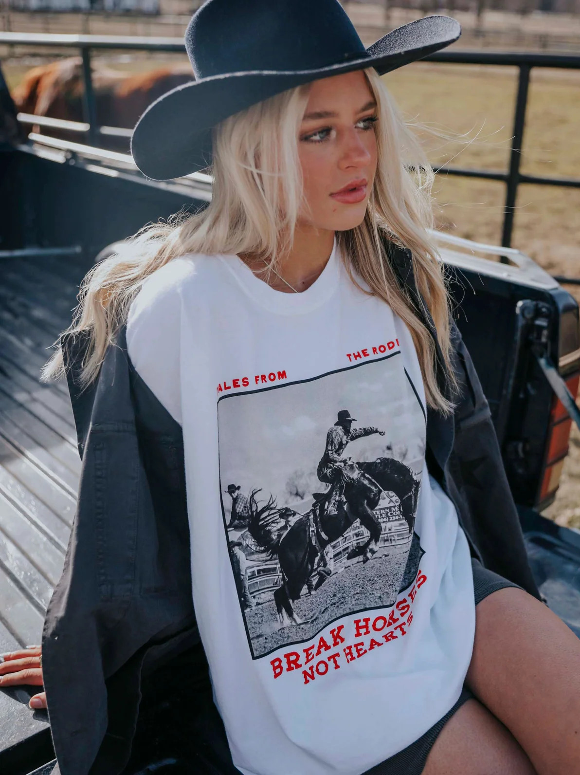 NEW!! Break Horses, Not Hearts Graphic Tee | Glitzy Bella