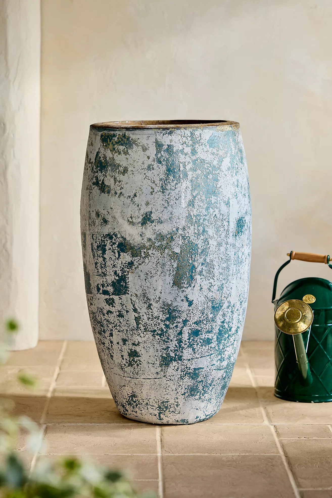 Canyon Blue Ceramic Tall Egg Planter | Anthropologie (US)