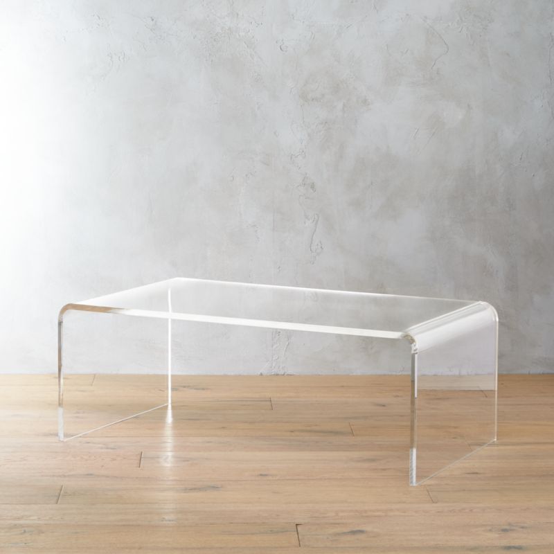 Peekaboo Acrylic Tall Coffee Table + Reviews | CB2 | CB2