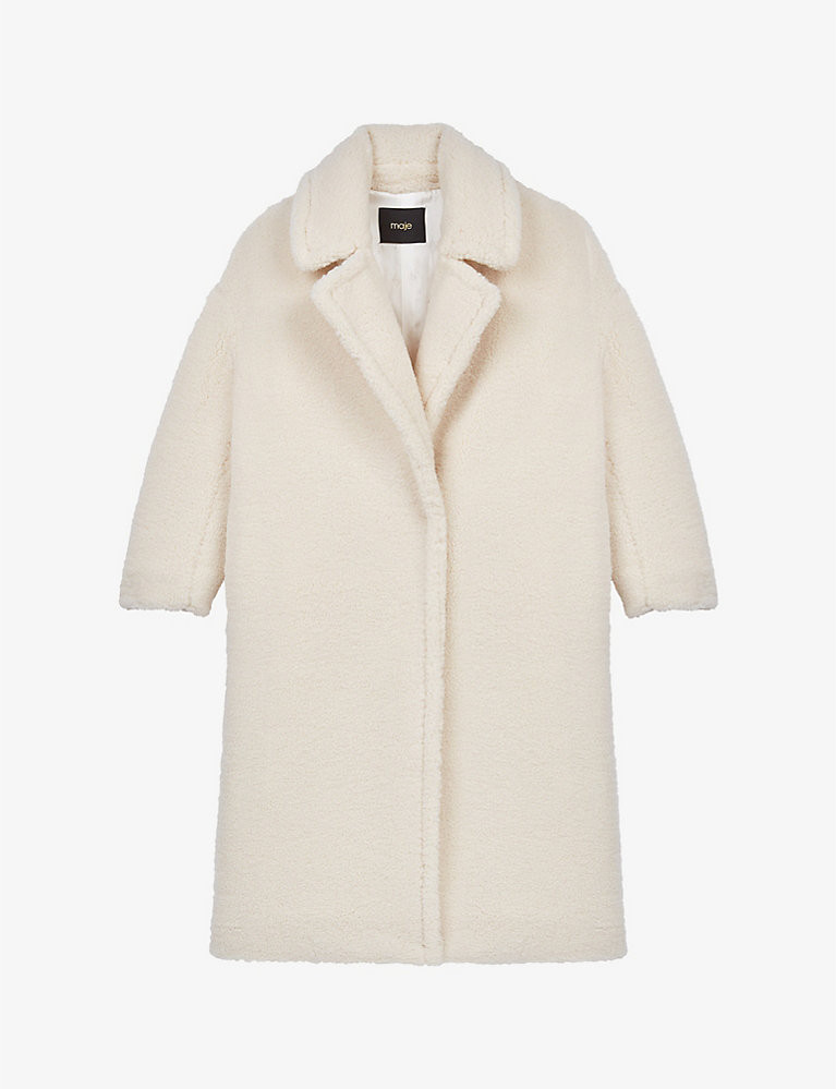 MAJE Geleonore teddy faux-fur coat | Selfridges