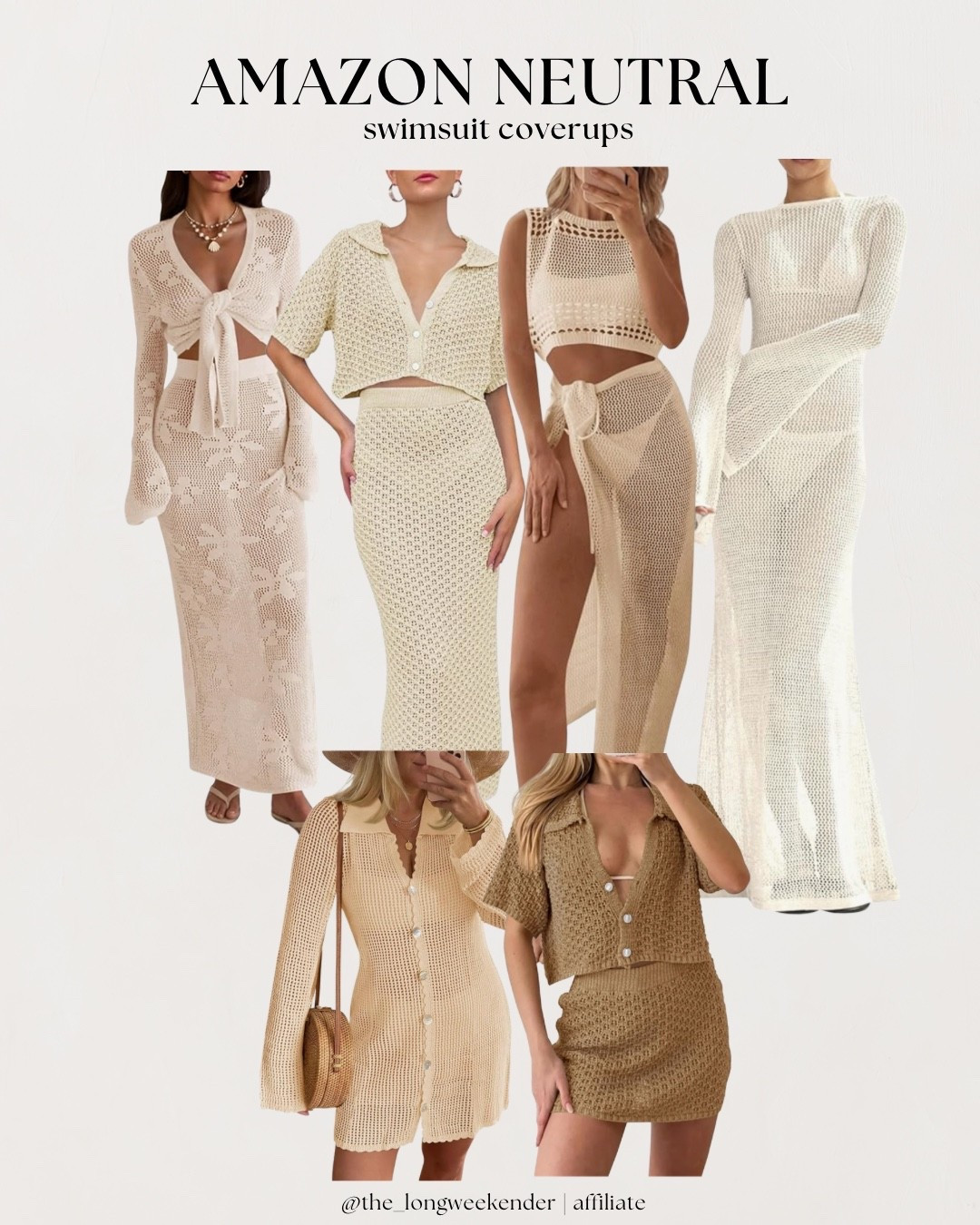 Neutral swimsuit coverups from Amazon! Coverups you need for spring, summer and your next tropical vacation! 🌴✨

#LTKTall #LTKootd #LTKTravel