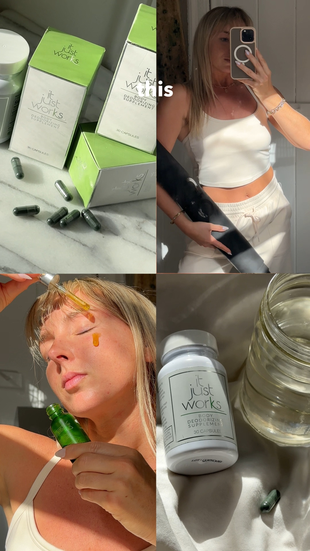 ✨Let's talk about body odor the ✨non-awkward✨ way:
💊One tiny supplement I take every single morning
😅No more "wait... did I put on deodorant?" panic
🧴No heavy perfumes or toxic ingredients on my skin 
👶🏼Postpartum mama of two approved - simple, quick,effective
💚Has been part of my wellness routine all year
🖤🖤BLACK FRIDAY SALE🖤🖤
IT JUST WORKS deodorant (the natural body-deodorizing supplement I swear by) is having their biggest sale of the year 👀
👉🏼 🛒 #ad #itjustworksdeoderant

#LTKmorningroutine #LTKCyberWeek #LTKActive