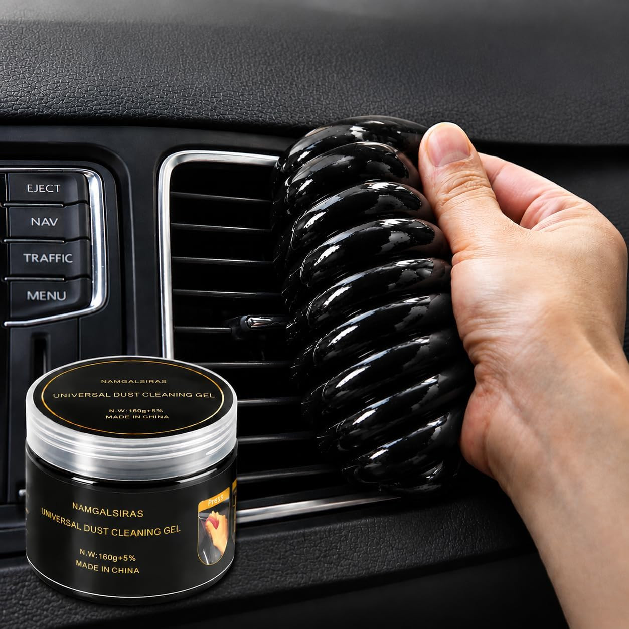 Cleaning Gel for Car Cleaner Cleaning Kit Automotive Air Vent Dust Cleaning Slime for Auto Cleaning Putty Universal Dust Car Accessories Car Interior Cleaner Keyboard Cleaning Laptop Black | Amazon (US)