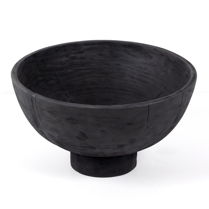 Turned Pedestal Bowl, Regular, Carbonized Black | Williams-Sonoma