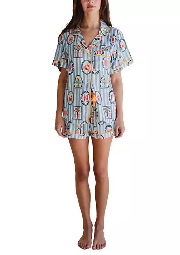 Women's Seaside Stripe Short Sleeve & Shorts Set | Belk
