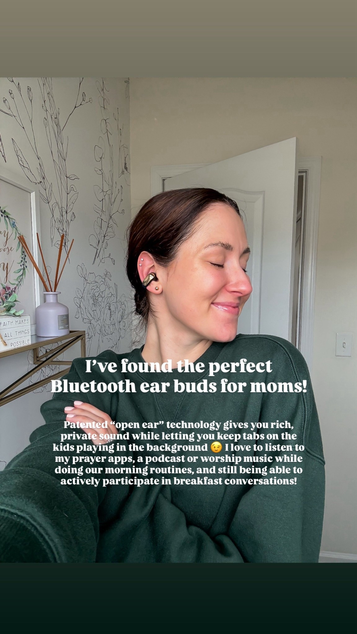 These open ear headphones are great for putting on a podcast or worship music while doing our morning routines 😉

#LTKmomlife #LTKdayinmylife #LTKmorningroutine