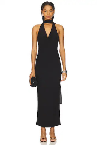 MAJORELLE Kelly Halter Gown in Black from Revolve.com | Revolve Clothing (Global)