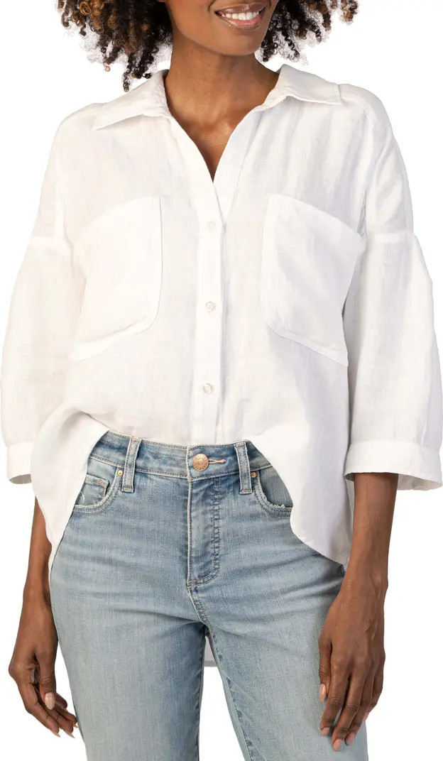 KUT from the Kloth Zuma Linen Blend Shirt | Nordstrom | Nordstrom