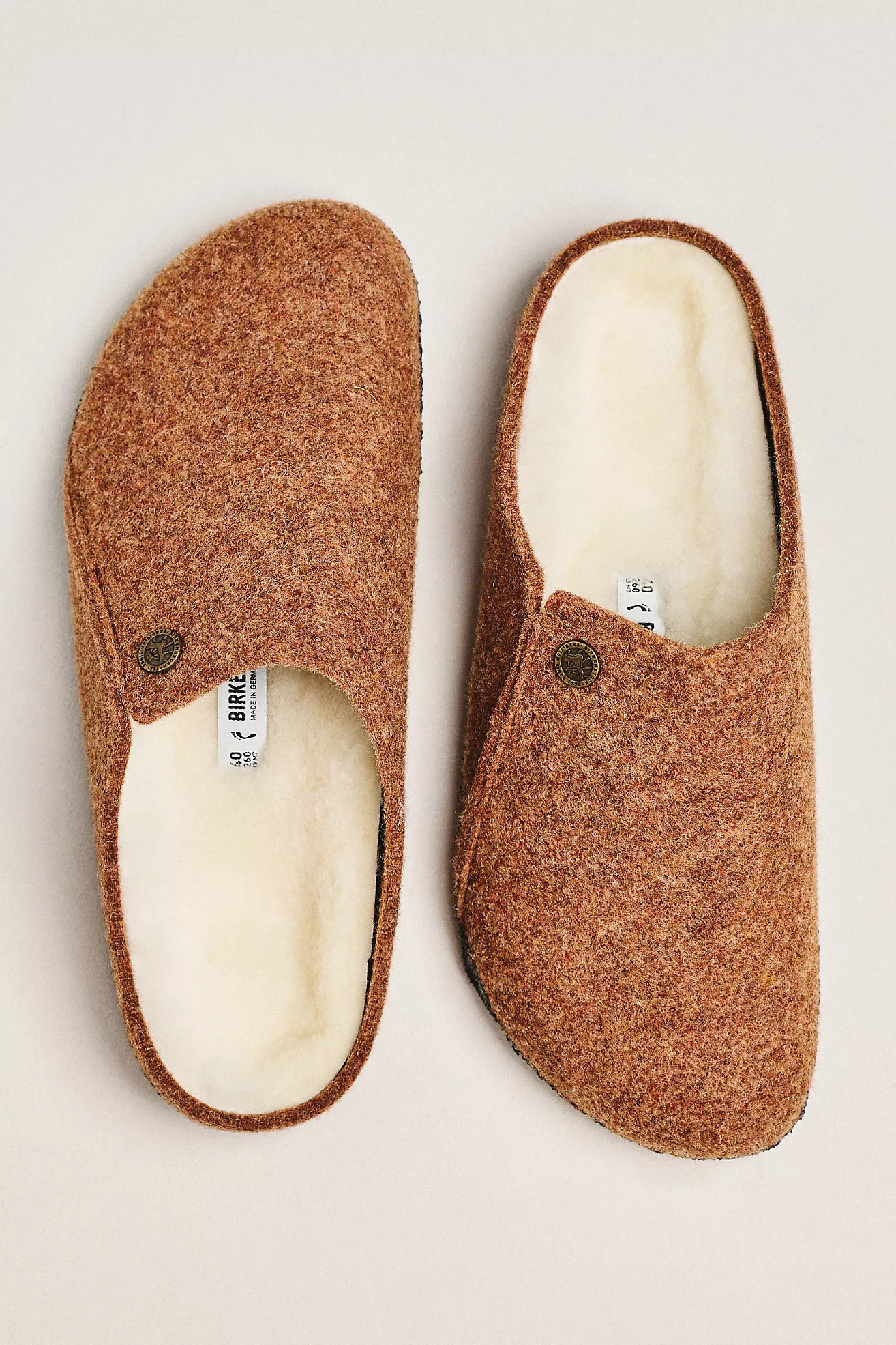 Birkenstock Zermatt Wool Felt Shearling Clogs | Anthropologie (US)