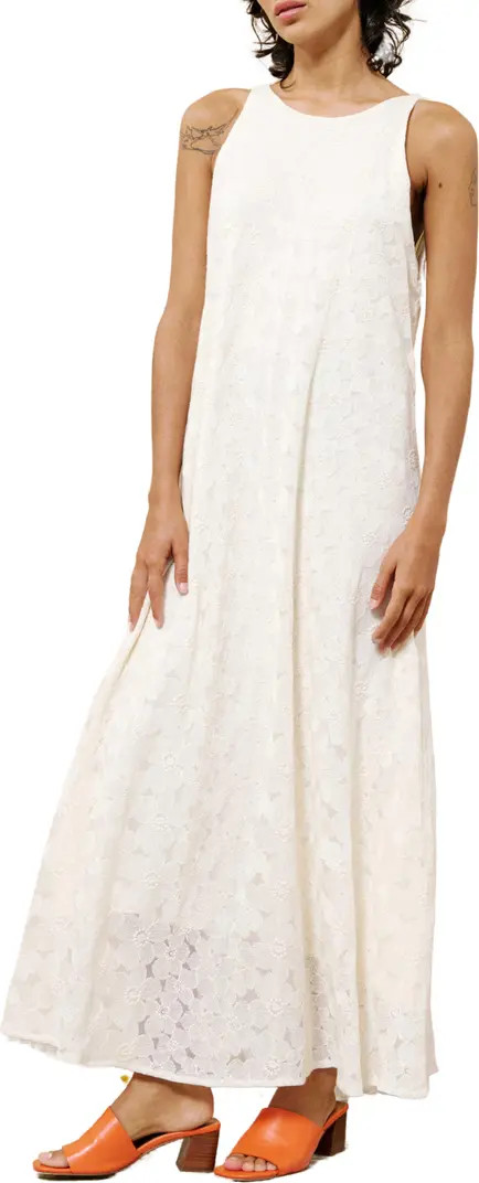 FRNCH Eliza Strappy Back Cotton Blend Maxi Sundress | Nordstrom | Nordstrom