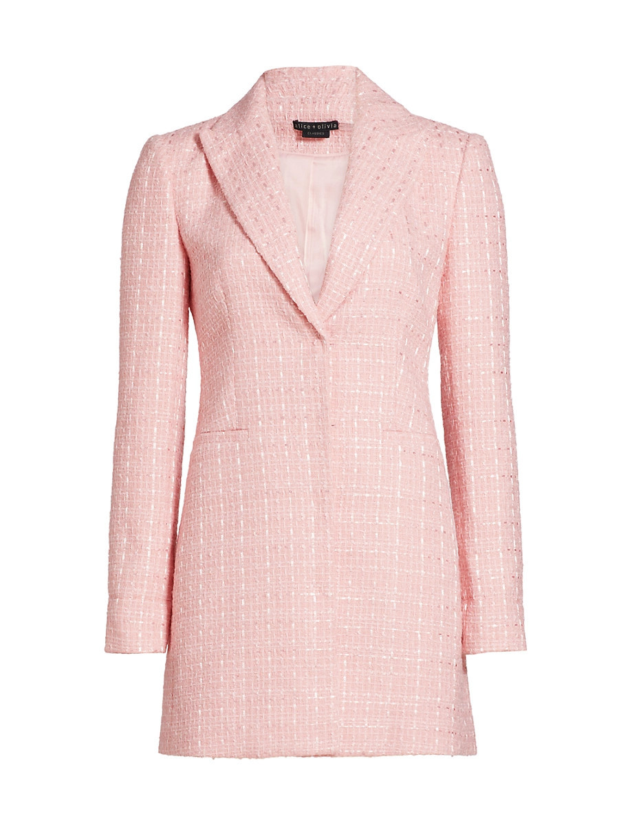 Women's Justin Tweed Blazer Minidress - Shell Pink - Size 4 | Saks Fifth Avenue