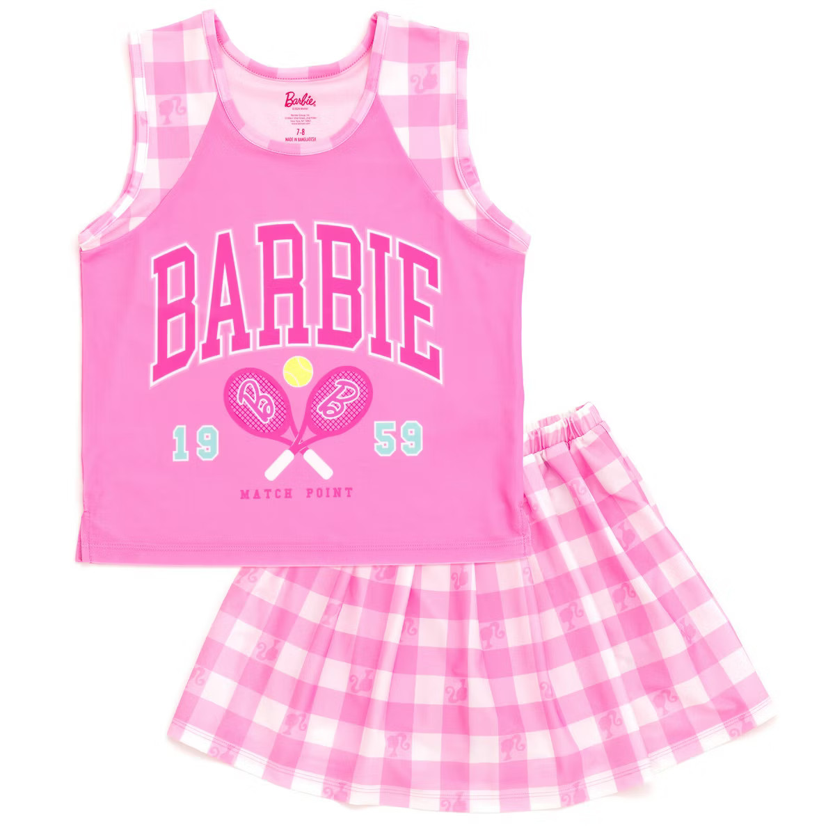 Barbie Girls Tank Top and Pleated Skort Outfit Set Little Kid to Big Kid | Target