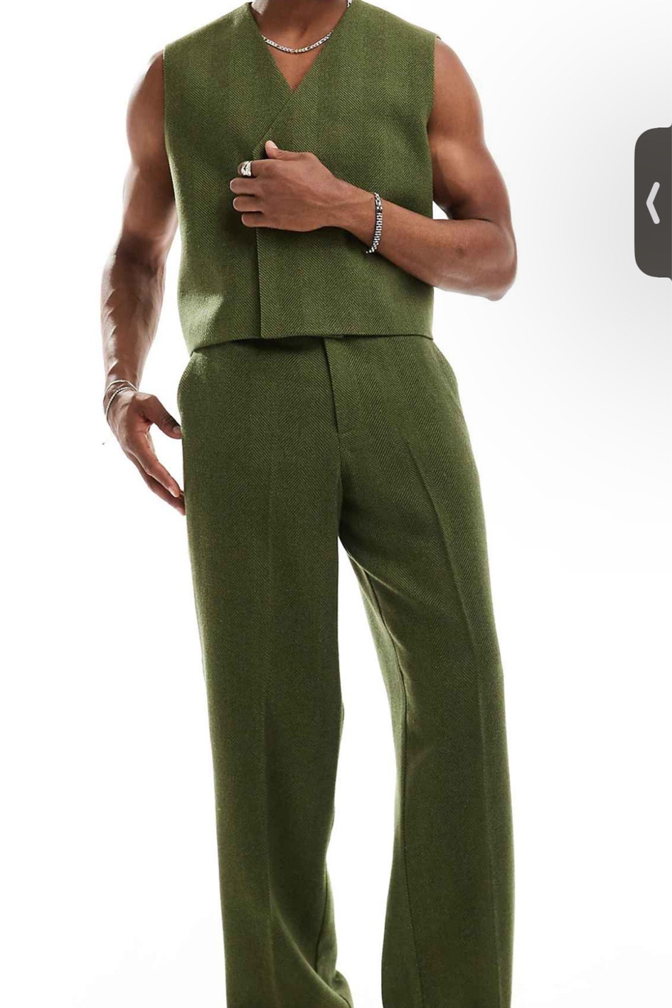ASOS DESIGN wide suit trouser in khaki

#LTKstyletip #LTKhome #LTKmens