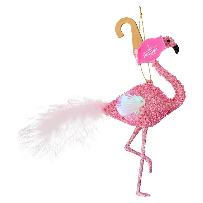 Pink Flamingo Christmas Ornament, 6.25", by Holiday Time | Walmart (US)