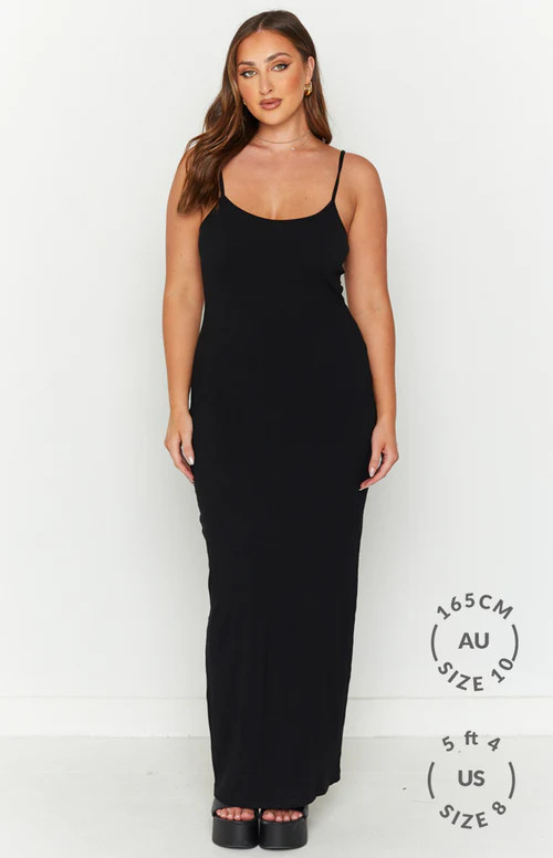 Melrose Black Maxi Dress | Beginning Boutique (AU)