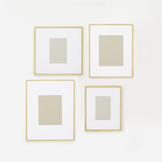 Gallery Frame, Polished Brass, Set of 4, Assorted Sizes | West Elm (US)