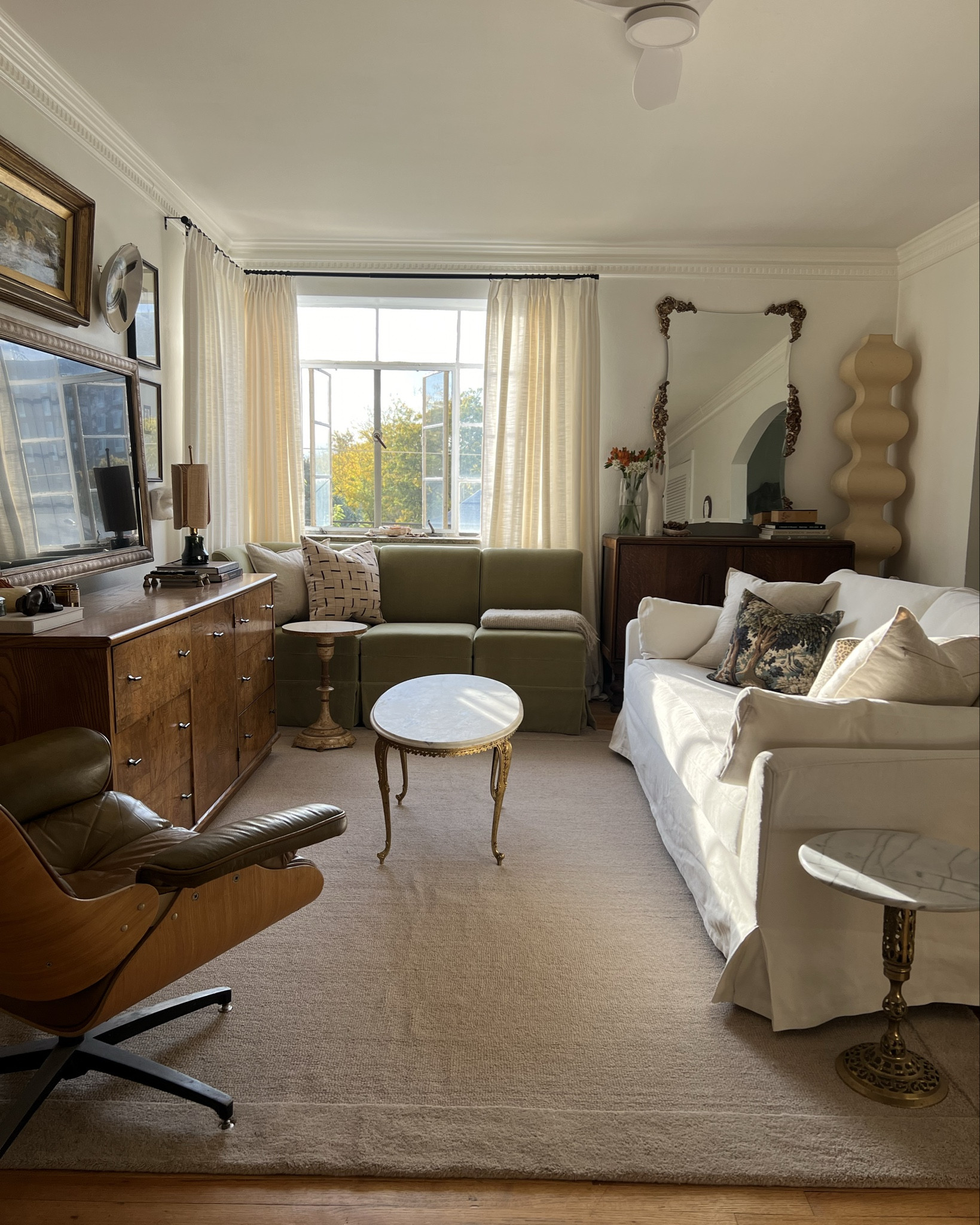 New living room solid rug! The slight wrinkles you see have already evened themselves out. :)

#LTKHome #LTKStyleTip
