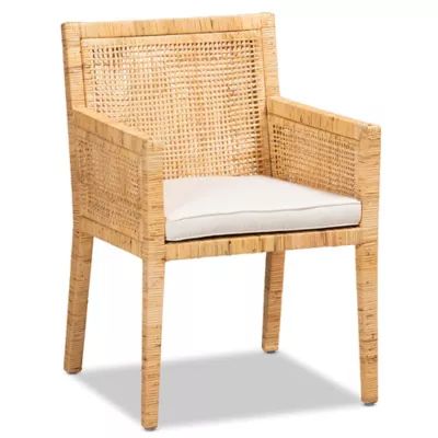 Baxton Studio Katy Rattan Dining Chair in Natural | Bed Bath & Beyond | Bed Bath & Beyond