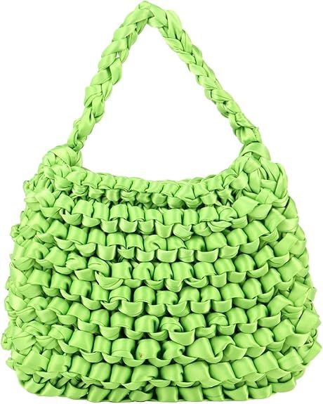 Fecialy Woven Clutch Handbags Hand-woven Hobo Clutch Tote Bag for Women Summer Beach Shoulder Bag... | Amazon (US)