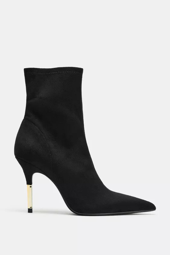 HEELED ANKLE BOOTS WITH METAL DETAIL | Zara UK