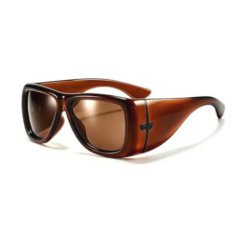 SevenColor Fashion Oversized Thick Sunglasses for Women Men Shield Shades | Amazon (US)