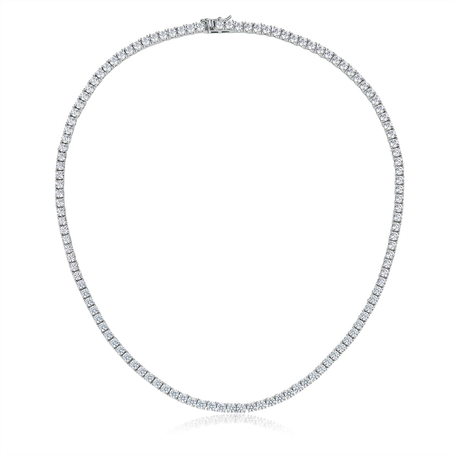 Gemsme 3.0mm Cubic Zirconia Classic Tennis Necklaces for Women |16-24 Inche | Amazon (US)