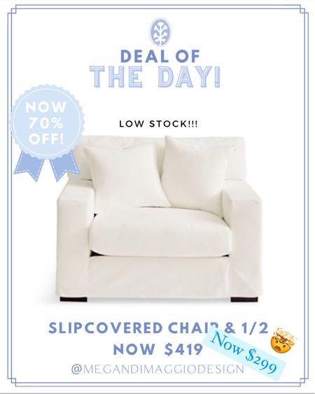 Wow!! Just shared this Slipcovered chair and a half the other day but now it’s down to JUST $299!! 🤯🙌🏻 Hurry tho stock is super limited!! Also linked the matching ottoman that’s also on clearance! 🏃🏼‍♀️🏃🏼‍♀️🏃🏼‍♀️

#LTKFind #LTKsalealert #LTKhome