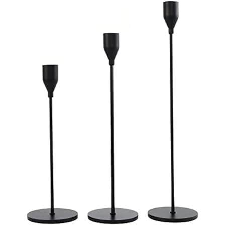 LXTaoler Candle Holders for Taper Candles, Set of 3 Metal Candle Stand Modern Decorative Candlestick | Amazon (CA)