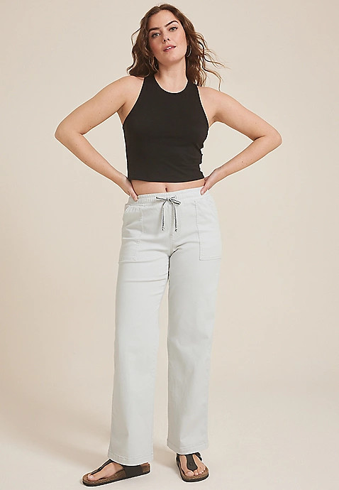 Weekender High Rise Wide Leg Pant | Maurices
