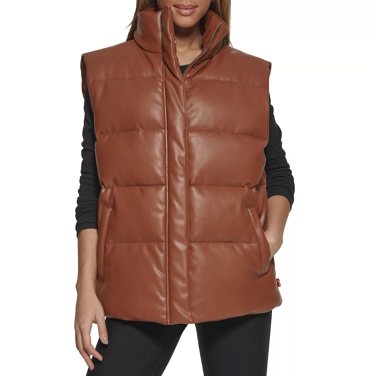 Women's Levi's® Faux-Leather Oversized Puffer Vest | Kohl's