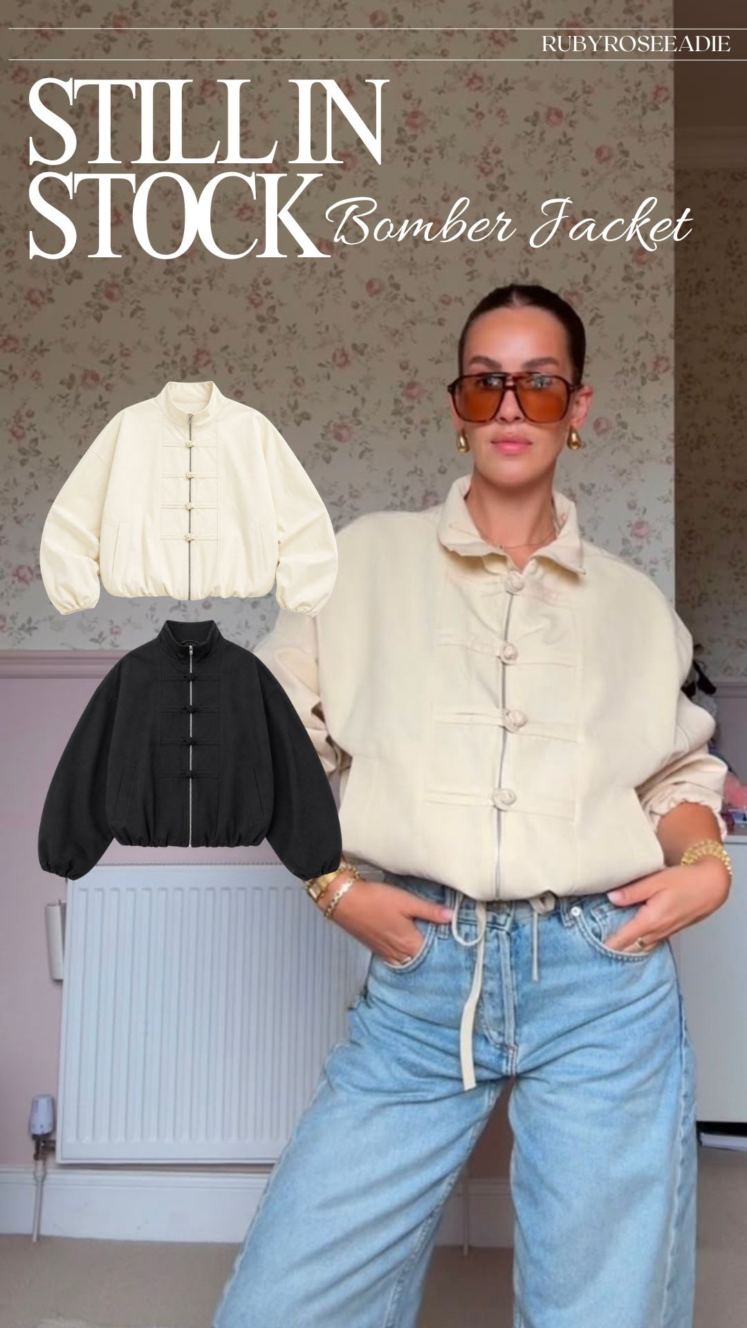 Love this Topshop Bomber Jacket, its still in stock in both Ecru and Black. 

Transitional Dressing, Everyday Outerwear, Casual Autumn Style, Neutral Layering Staple, Easy Off Duty Style, Early Autumn  

 #LTKuk #LTKsummer #LTKautumn