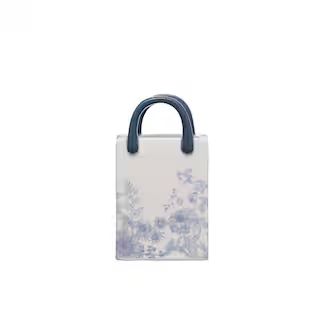 7.25" Blue & White Floral Ceramic Shopping Bag Vase by Ashland® | Michaels Stores