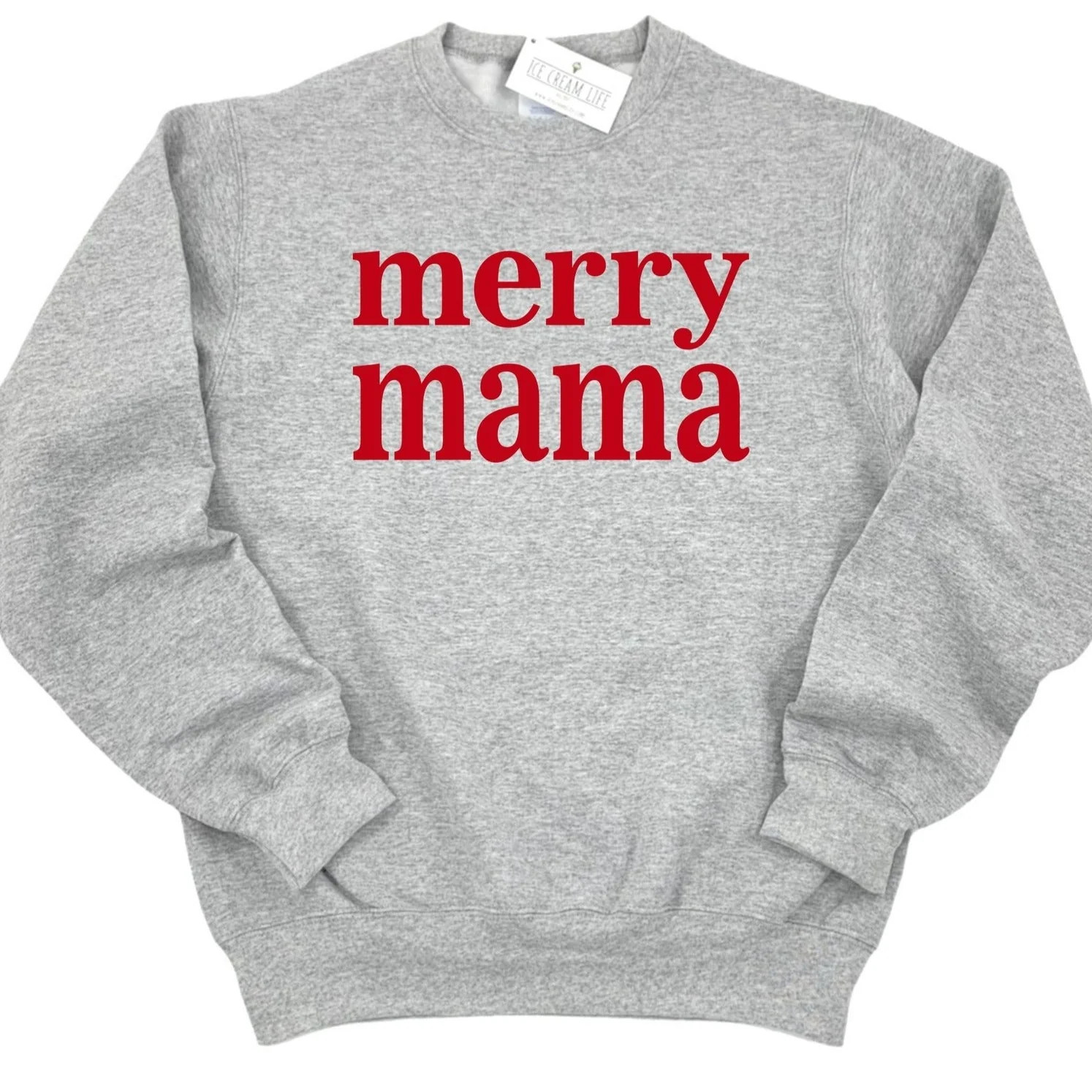Merry Mama Women's Sweatshirt, Heather Grey | SpearmintLOVE