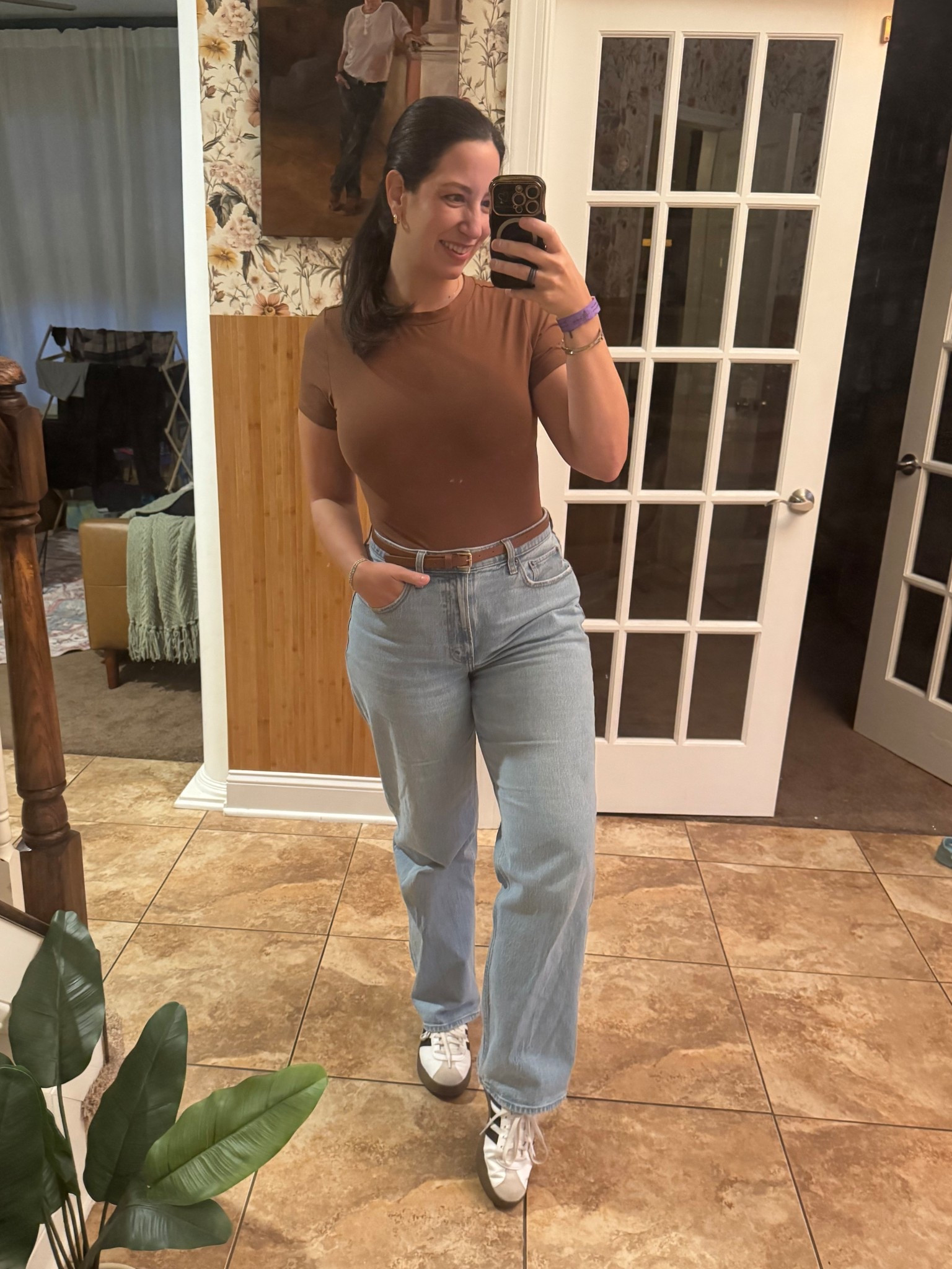 Casual but cute! These jeans are from Abercrombie, size 30 in curve love. 

#LTKootd #LTKgrwm #LTKmomlife