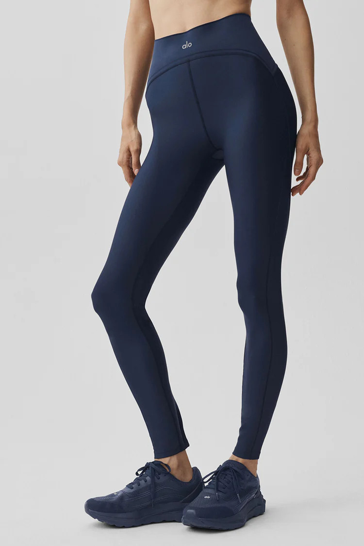 Airlift High-Waist Top-Notch Legging - Navy | Alo Yoga (US)