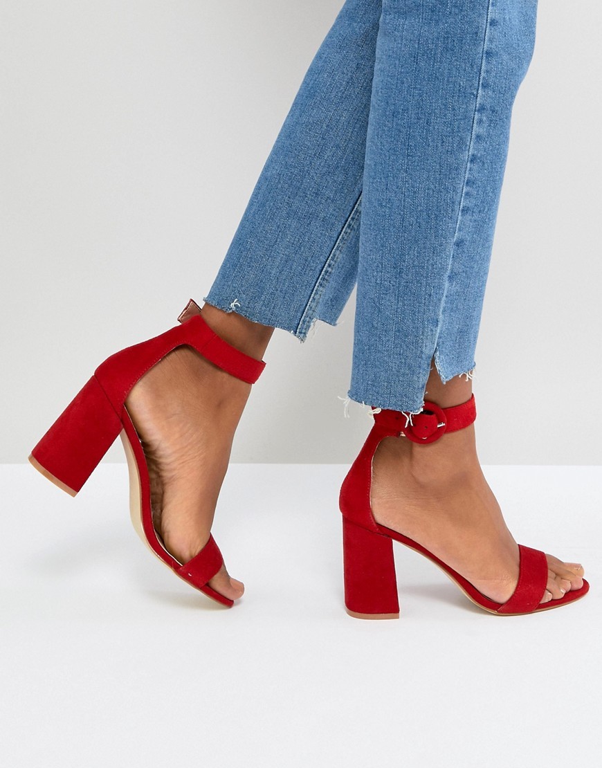 RAID Genna block heeled sandal - Red | ASOS US