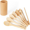 Click for more info about Naturoom Kitchen Utensils Set of 8 PCS, 12Inches Bamboo Wooden Cooking Spoon & Spatula Tools Perf...