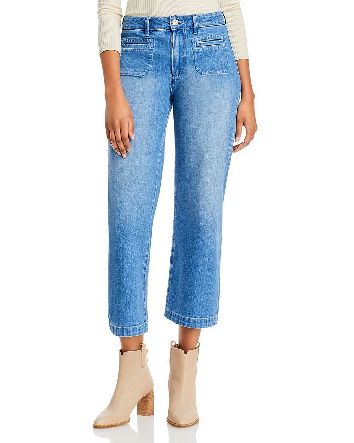 Nellie Patch Pocket High Rise Straight Leg Jeans in Adley | Bloomingdale's (US)