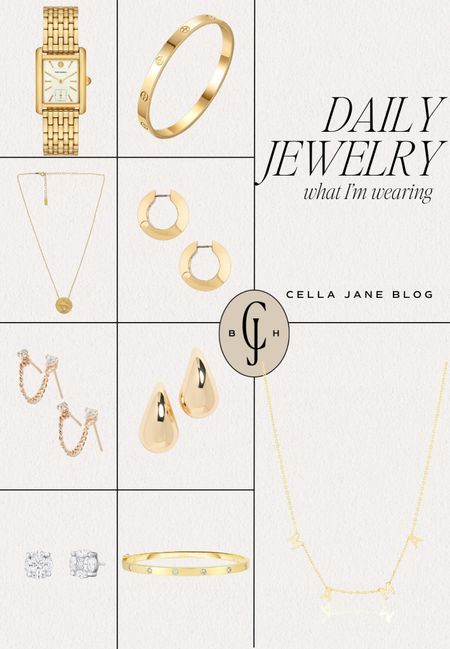 Daily jewelry I wear- linking similar items to my arch and Cartier bracelets! 