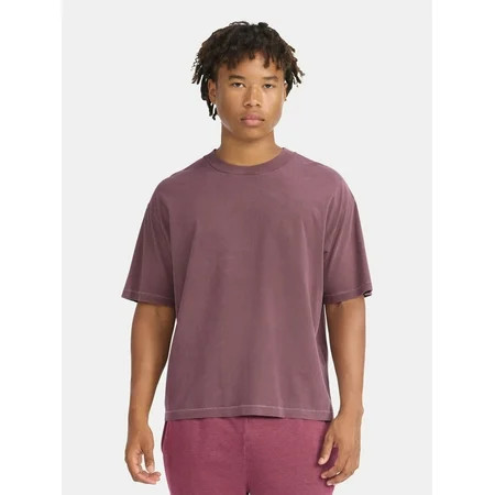 No Boundaries Cotton Oversized Cropped Tee Men s & Big Men s | Walmart (US)