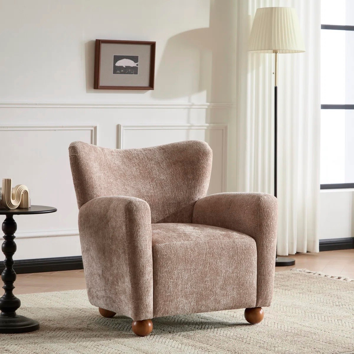 Bring warmth and comfort to your home with this Cozy Upholstered Club Chair. Designed with a supportive wingback silhouette, soft-touch fabric, and smooth round wooden legs, it offers a perfect balance of style and relaxation.

#LTKCyberWeek #LTKHome