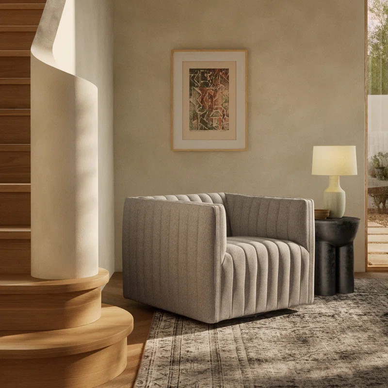 Brandt Upholstered Swivel Armchair | Wayfair North America