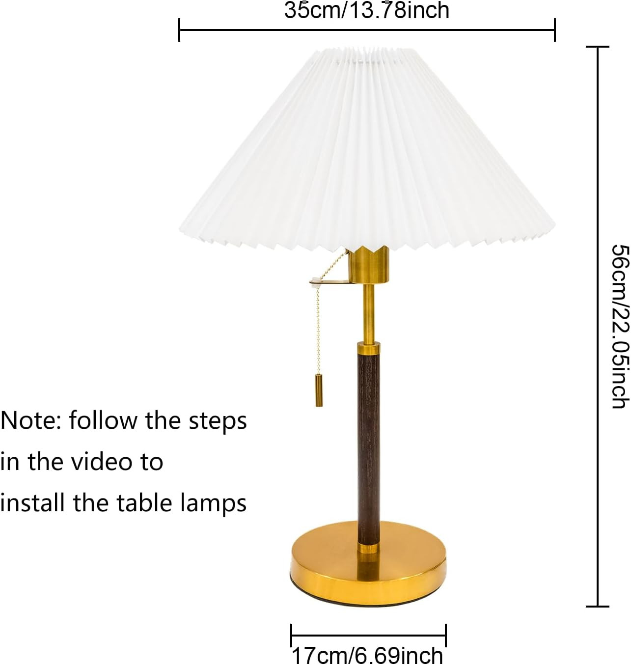 POPUBABI Pleated Table Lamps for Bedrooms Set of 2, 3-Color Temperature Bedside Nightstand Desk R... | Amazon (US)