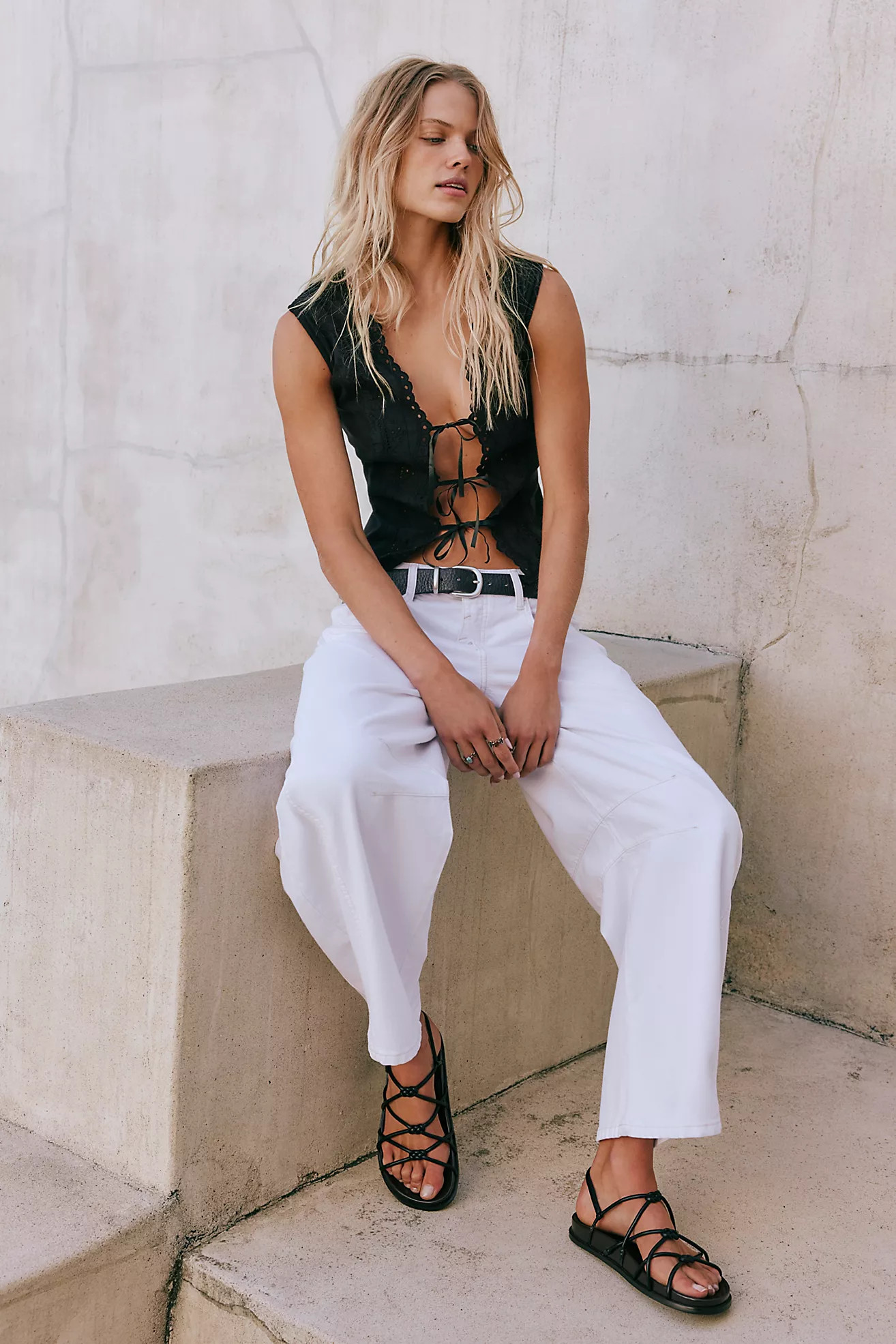 We The Free Good Luck Mid-Rise Barrel Jeans | Free People (UK)