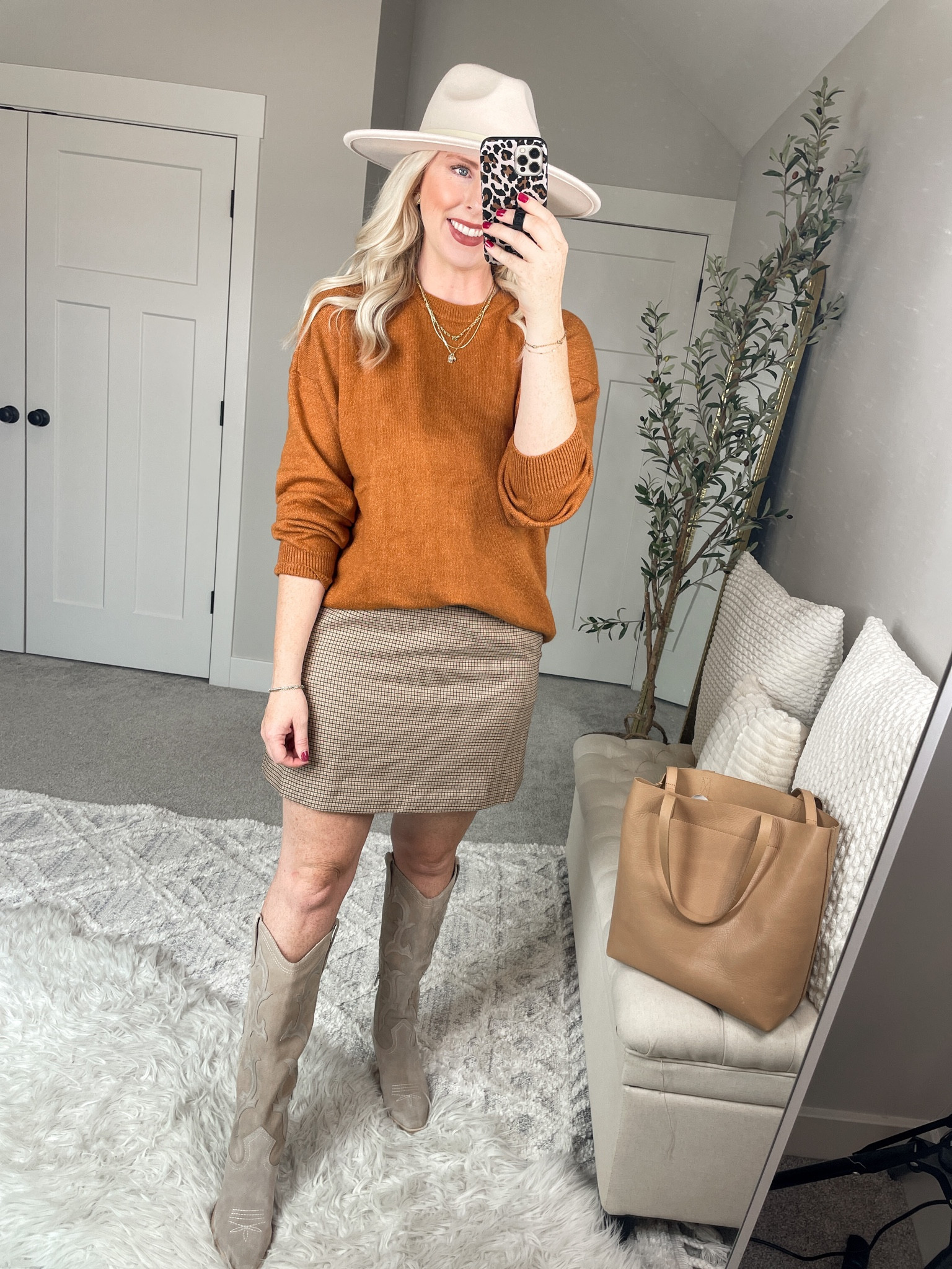 Nsale outfit try on 
Sweater- medium 
Plaid skirt- medium [has elastic waist in the back!]

#LTKsalealert #LTKxNSale #LTKunder50