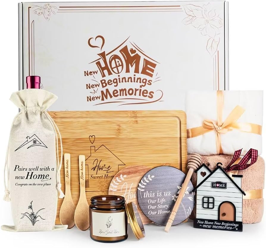House Warming Gifts New Home, 11 Pcs Housewarming Gift Ideas Basket, Closing Gifts for Home Buyer... | Amazon (US)
