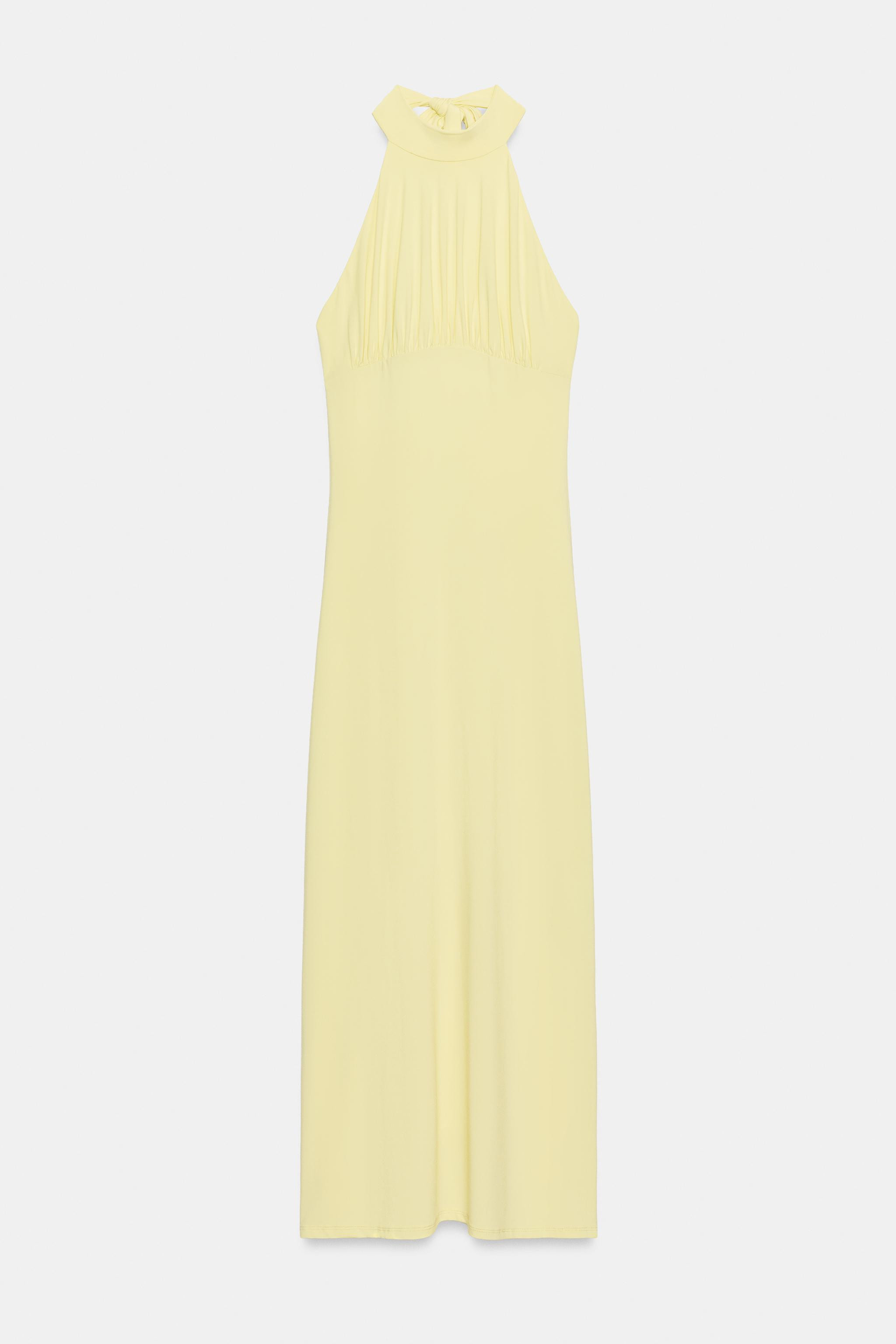 TIED HALTER MIDI DRESS | Zara US