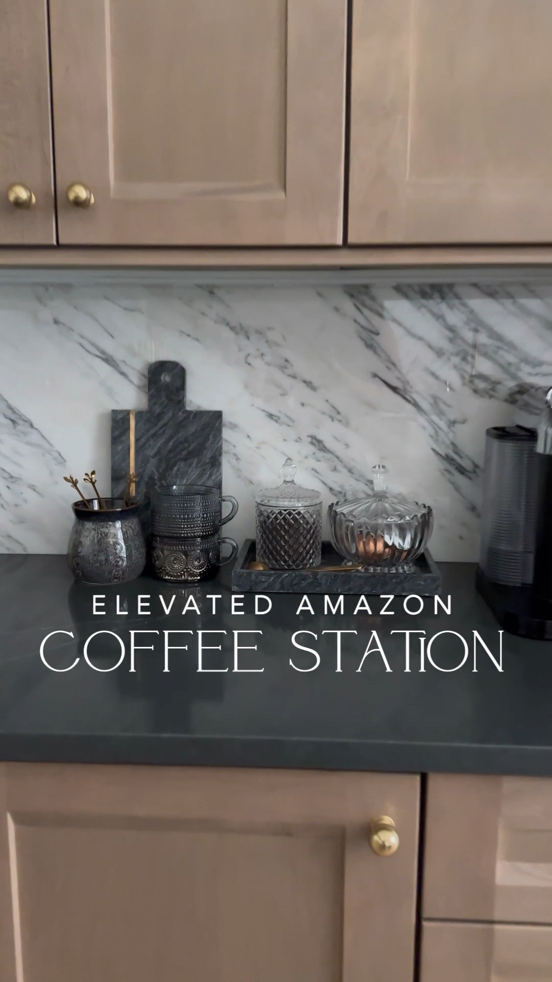 Elevated coffee station from Amazon in my kitchen with everything under $35! 

marble tray, crystal canister, kitchen container, coffee bar, coffee corner, coffee mugs, spoons

#LTKstyletip #LTKunder50 #LTKhome